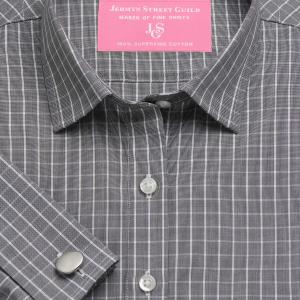 Charcoal Westminster Check Poplin Women's Shirt Available in Six Styles