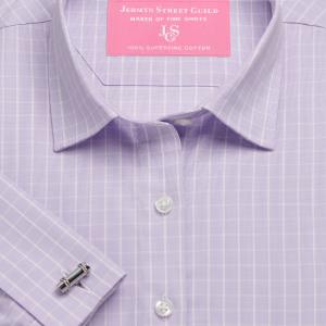 Lilac Westminster Check Poplin Women's Shirt Available in Six Styles