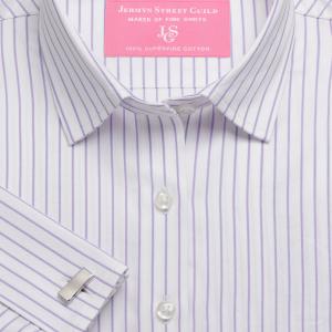 Lilac Herringbone Stripe Women's Shirt Available in Six Styles