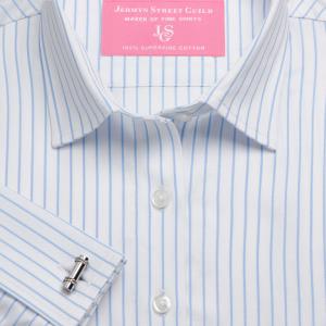 Sky Herringbone Stripe Women's Shirt Available in Six Styles