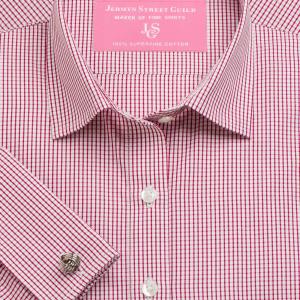 Red Edinburgh Check Poplin Women's Shirt Available in Six Styles