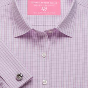 Pink Kensington Check Poplin Women's Shirt Available in Six Styles