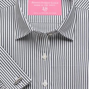 Black Knightsbridge Stripe Poplin Women's Shirt Available in Six Styles