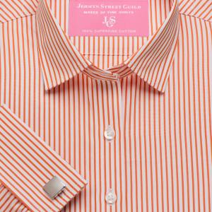Orange Knightsbridge Stripe Poplin Women's Shirt Available in Six Styles