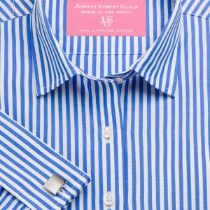 Blue Bengal Stripe Poplin Women's Shirt Available in Six Styles