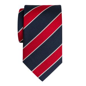Navy & Red Club Stripe Tie