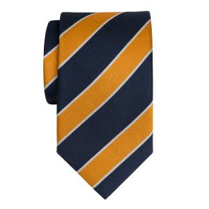 Navy & Orange Club Stripe Tie