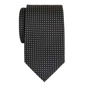 White on Black Pindot Tie