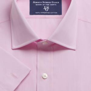 Pink End on End Poplin Men's Shirt Available in Four Fits (EEP)
