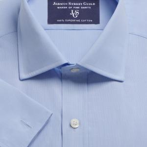Sky End on End Poplin Men's Shirt Available in Four Fits (EES)