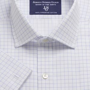 Sky Gloucester Check Twill Men's Shirt Available in Four Fits (GLS)