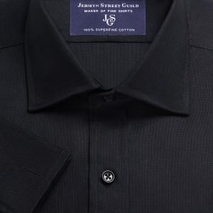 Black Royal Oxford Men's Shirt Available in Four Fits (ROK)