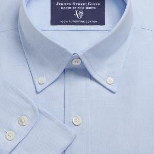 Blue Hyde Park Oxford Men's Shirt Available in Four Fits (HPB)