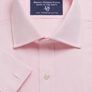 Pink Plain Pinpoint Oxford Men's Shirt Available in Four Fits (POP)