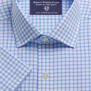 Sky Fyfe Check Oxford Men's Shirt Available in Four Fits (FFS)