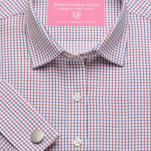 Red Marylebone Check Twill Women's Shirt Available in Six Styles