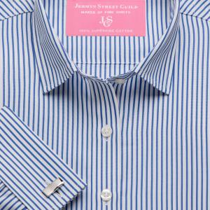 Blue Knightsbridge Stripe Poplin Women's Shirt Available in Six Styles