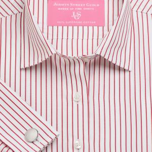 Red Piccadilly Stripe Poplin Women's Shirt Available in Six Styles