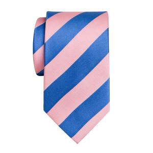 Sky & Pink Barber Stripe Tie