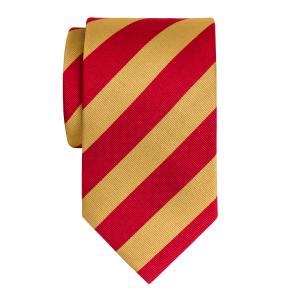 Red & Gold Barber Stripe Tie