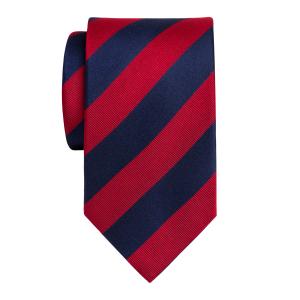 Navy & Red Barber Stripe Tie