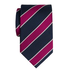 Navy & Burgundy Club Stripe Tie