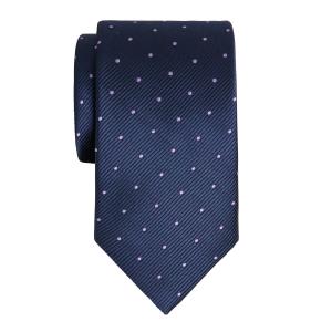 Lilac on Navy Small Spot Tie