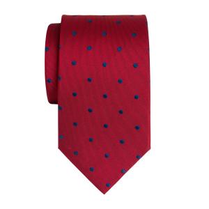 Royal on Red Large Spot Tie