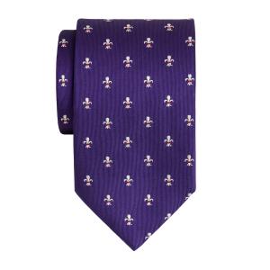 Purple Fleur-de-Lys Tie