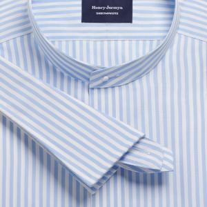 Sky Bengal Stripe Poplin Men's Court Tunic Shirt Available in Four Fits (BGS)