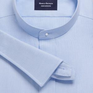 Sky Royal Oxford Men's Court Tunic Shirt Available in Four Fits (ROS)