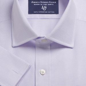 Lilac Birdseye Dobby Men's Shirt Available in Four Fits (BYL)