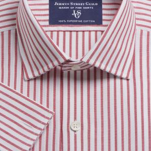 Red Fyfe Stripe Oxford Men's Shirt Available in Four Fits (FYR)