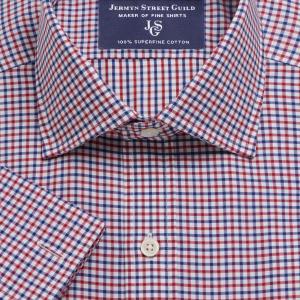 Red Twickenham Check Twill Men's Shirt Available in Four Fits (TWR)